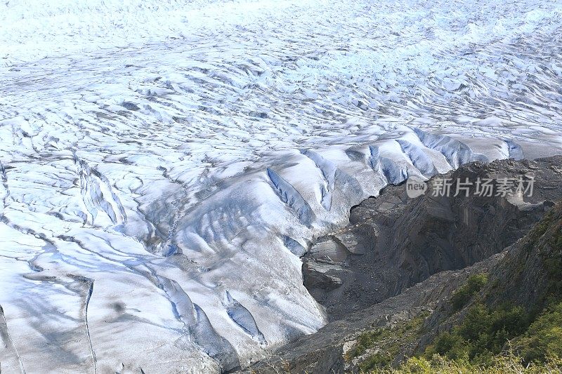 南美洲巴塔哥尼亚Torres Del Paine的灰色冰川